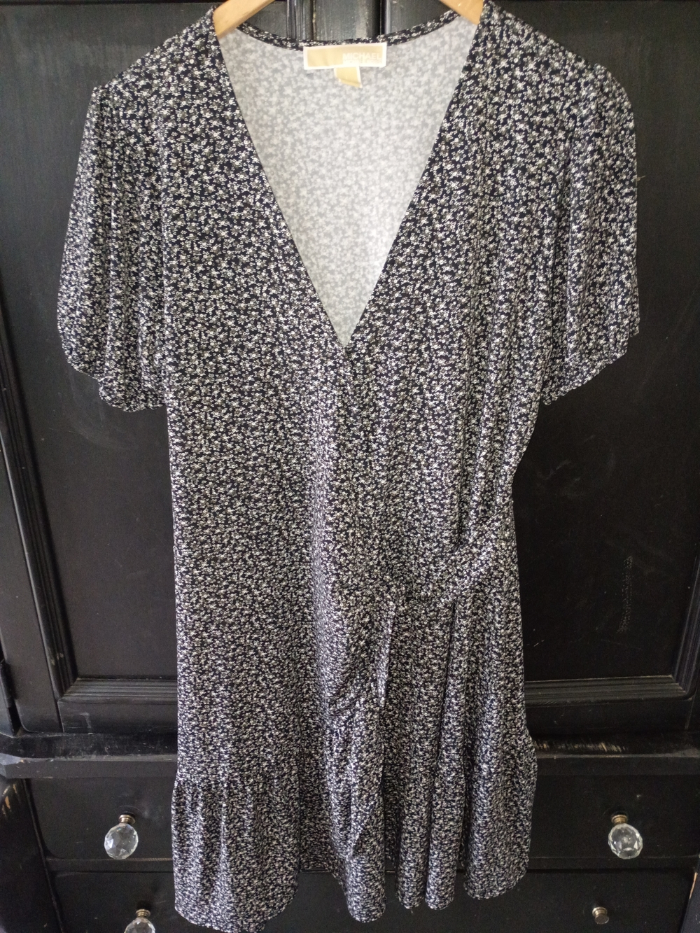 MICHAEL Michael Kors Black and White Floral Mini Dress